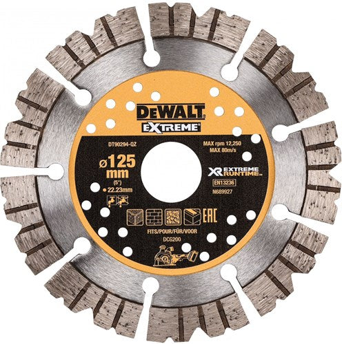 Load image into Gallery viewer, Dewalt accessoires extreme runtime diamantblad | gesegmenteerd | ø125 mm 22.2 mm (dcg200) - dt90294-qz
