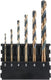 Dewalt accessoires houder + black gold ronde schacht metaalboren | 6 stuks | 2 mm, 3 mm, 4 mm, 5 mm, 6 mm, 8 mm - dt70828-qz - dt70828-qz