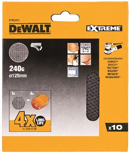 Dewalt accessoires mesh schuurgaas ø125mm k240 - dtm3117-qz