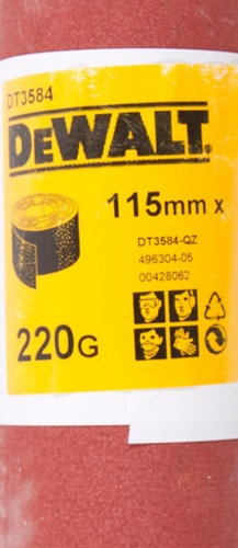 Dewalt accessoires schuurpapier, rol 5 meter, 115mm, k220 - dt3584-qz