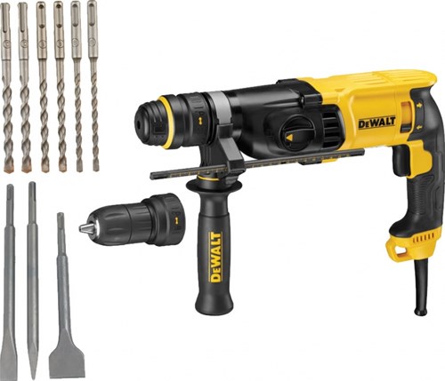 Chargez l'image dans la visionneuse de la galerie, Dewalt d25134kp 26mm sds+ combihamer | 800w 2.8j + boor en beitelset - d25134kp-qs
