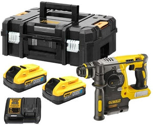 Dewalt dch273h2t-qw accu boorhamer sds-plus 18v xr - inclusief 2x 5.0ah powerstack accu's - 2,1 joule - koolborstelloos - in tstak koffer - 5054905301131