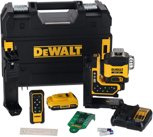 Dewalt dcle34035d1-qw kruislijnlaser | 3x360° | groene straal | + afstandsbediening | 18 volt | 1x 2.0ah li-ion + lader - dcle34035d1-qw