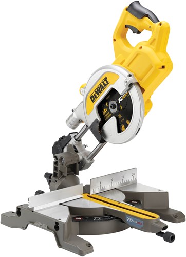Dewalt dcs777t2-qw | xr flexvolt accu afkort- en verstekzaag 54v 216mm in doos (2x 6.0ah accu + dcb118 snellader) - dcs777t2-qw