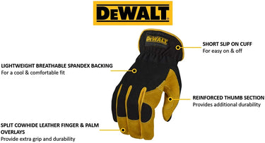 Dewalt dpg216l lederen werkhandschoen | maat l - dpg216leu