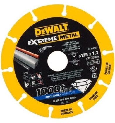Load image into Gallery viewer, Dewalt accessoires dewalt dt40252 extreme metal diamantschijf | 125 x 22.23 x 1.3 mm - dt40252-qz
