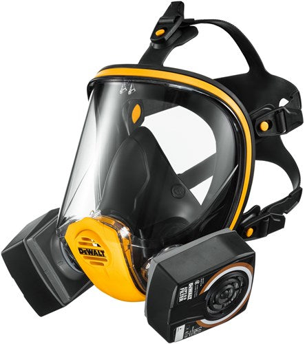 Load image into Gallery viewer, Dewalt dxir1ffmla2p3 lichtgewicht herbruikbaar volgelaatsmasker met a2p3 filters | maat l - dxir1ffmla2p3
