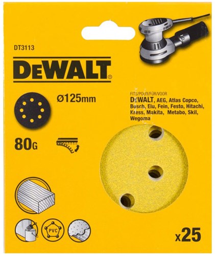 Load image into Gallery viewer, Dewalt accessoires dewalt schuurschijf, ø125mm (d26453), k80 - dt3113-qz - dt3113-qz
