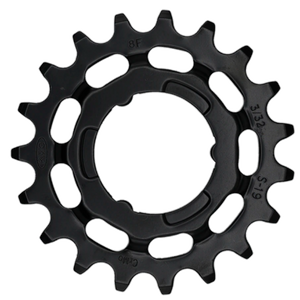 KMC tandwiel R Shimano 19T chromoly black 3 32