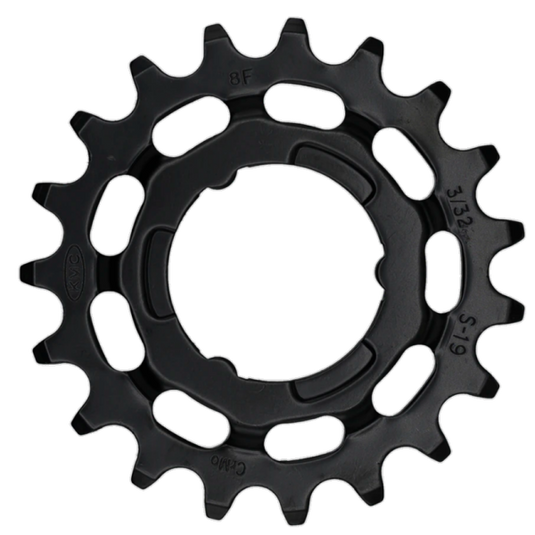 KMC tandwiel R Shimano 19T chromoly black 3 32
