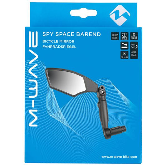 M-wave fietsspiegel voor links spy space barend - montage op stuuruiteinde