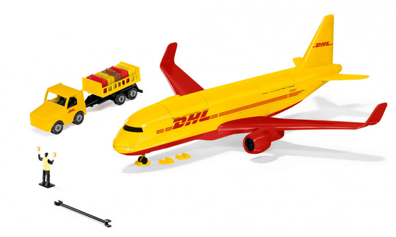 Load image into Gallery viewer, Siku dhl cargo vliegtuig met accessoires
