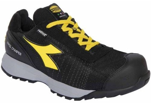 Afbeelding laden in galerijviewer, Diadora werkschoen glove mds mtx low 181133 s1ps | black yellow c1463 | maat 47 - 8053607610624
