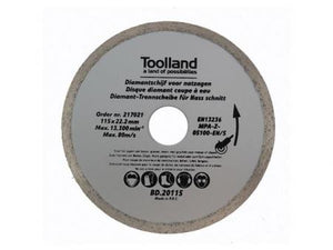 Doorslijpschijf - 8600 rpm - ø 180 mm