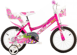 Dino Happy 14 Inch 24 cm Meisjes Knijprem Roze