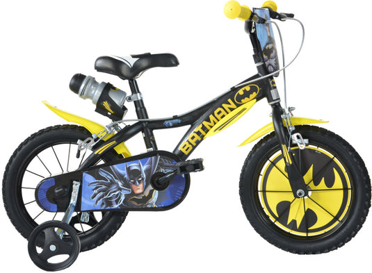 Dino batman 16 inch 27 cm jongens knijprem zwart geel