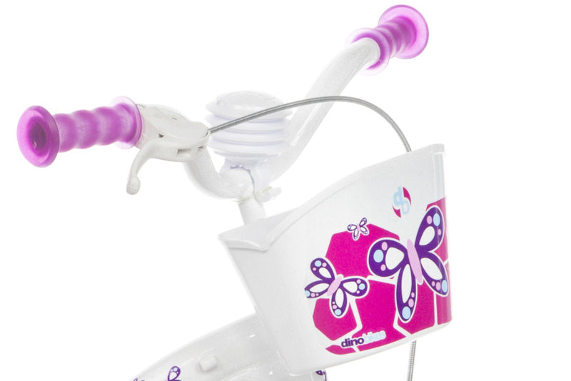 Load image into Gallery viewer, Dino flappy 12 inch 21 cm meisjes doortrapper wit roze
