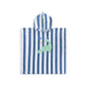 Dino | blauwe katoenen strandponcho 65 x 65 cm