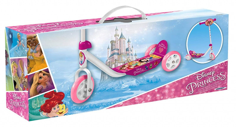 Load image into Gallery viewer, Princess 3-wiel kinderstep meisjes vrijloop wit roze
