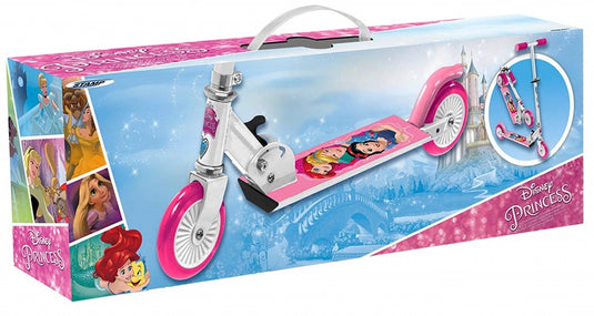Disney princess - inklapbare meisjes step met voetrem - wit roze