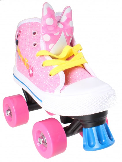 Load image into Gallery viewer, Minnie Mouse rolschaatsen meisjes roze wit maat 28
