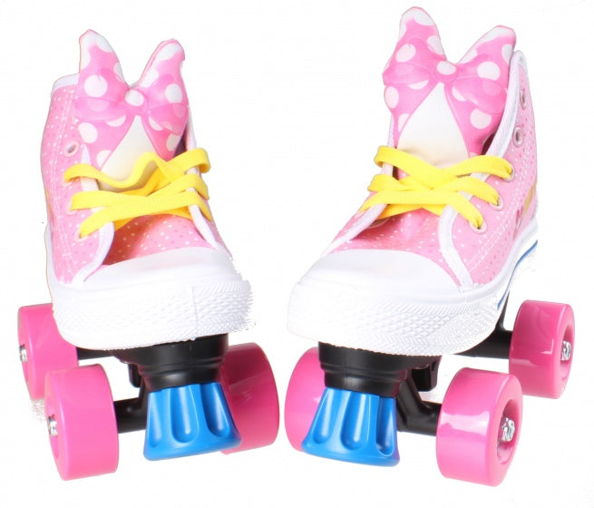 Load image into Gallery viewer, Minnie Mouse rolschaatsen meisjes roze wit maat 28
