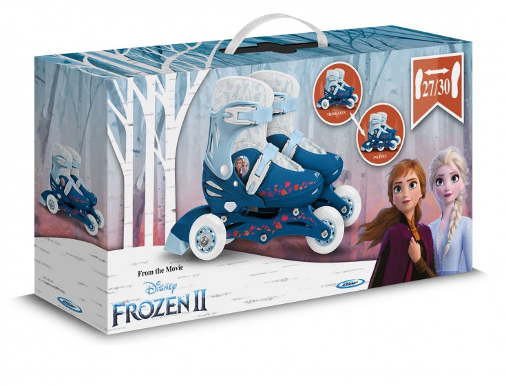 Load image into Gallery viewer, Frozen 2 inline skates hardboot wit blauw maat 27-30
