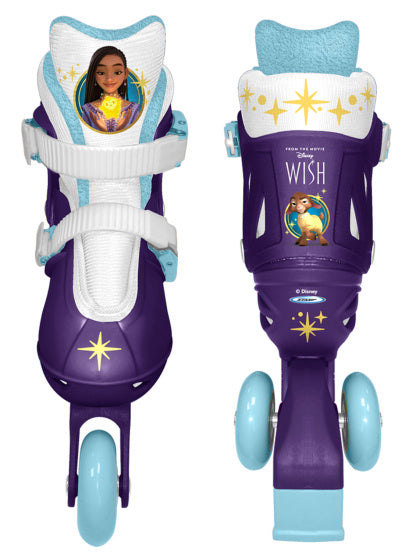Load image into Gallery viewer, Disney Wish 2 in 1 Tri Inline Skates Semi-softboot Paars maat 27-30

