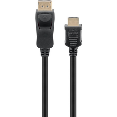 Goobay displayport 1.2 naar hdmi 2.0 verbindingskabel, 2 m (zwart)