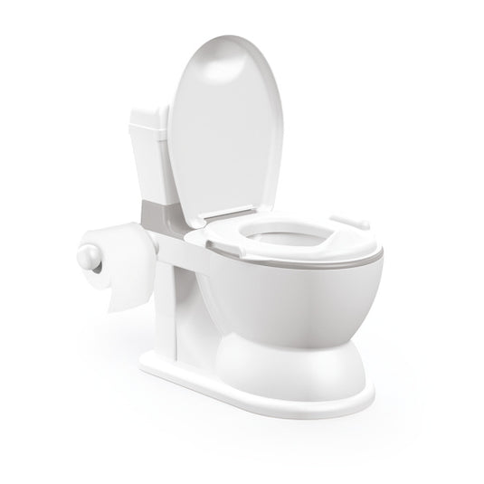 Dolu 2-in-1 XL Educatief Plaspotje met Doorspoeleffect Wit Grijs