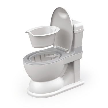Dolu 2-in-1 XL Educatief Plaspotje met Doorspoeleffect Wit Grijs