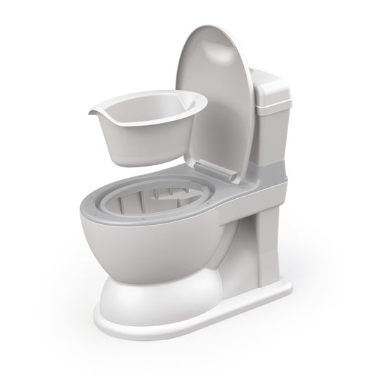 Dolu 2-in-1 XL Educatief Plaspotje met Doorspoeleffect Wit Grijs