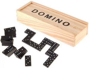 Engelhart domino 28 stenen in houten kistje