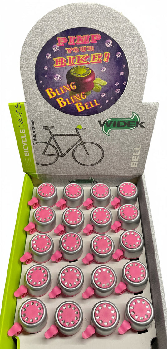 Widek bel bling-bling zilver en kleur assorti