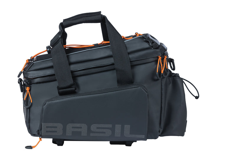 Load image into Gallery viewer, BASIL Miles XL Bagagedragertas Waterdichte zwarte tas voor elektrische fiets 36L MIK-systeem
