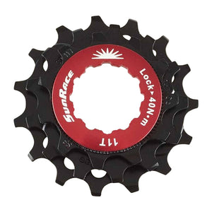 Sturmey-archer europa n.v. sunrace sluitring met kransjes 10v 11 13 15t zwart