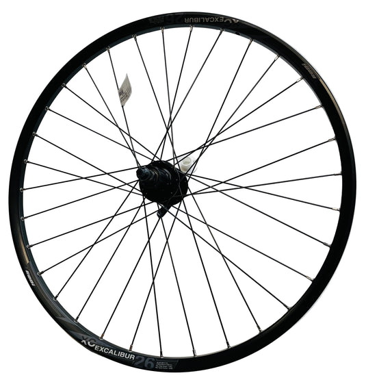 Rodi achterwiel 26 - 559x19 iis excalibur 2xc db600 qr zwart schijfrem cassette