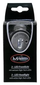 Messingschlager mighty lamp met drie witte led's 2 functies (z. batt.)*