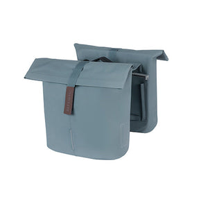 Basil Tas City Dubbel MIK Vegan Leather | Graphite Blue