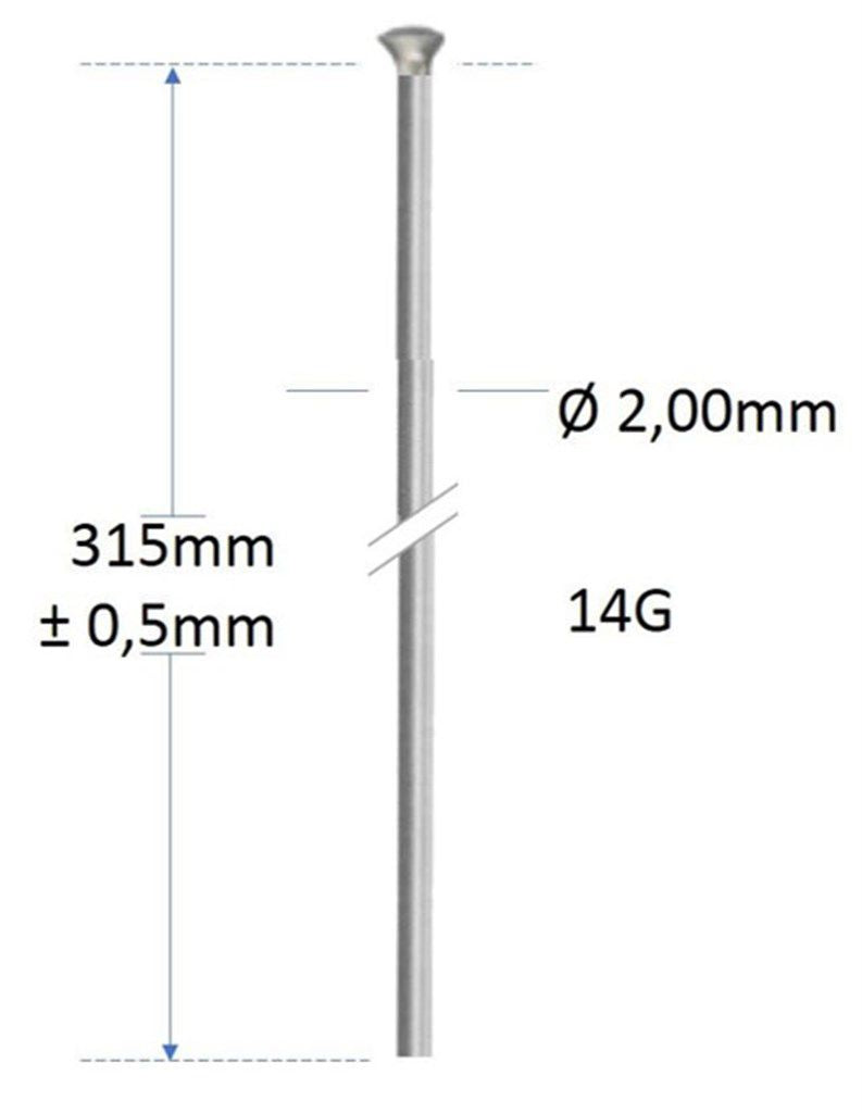 Laden Sie das Bild in Galerie -Viewer, Buzaglo roveba 'spaak-op-maat' alpina spaak 14 rvs met rechte kop - per stuk
