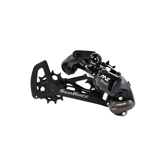 Sunrace achterderailleur 12v medium kooi direct zwart