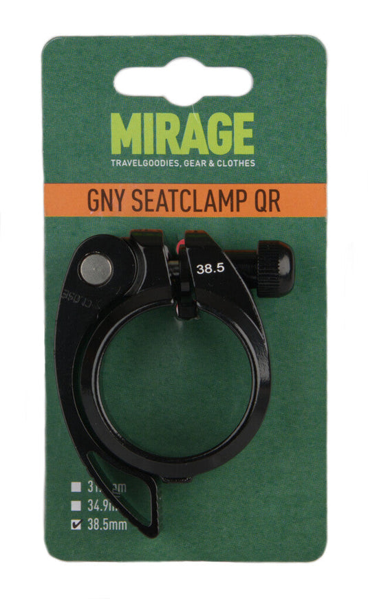 Mirage zadelpenklem met snelspanner 38.5mm zwart