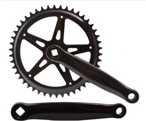 Hzb kettingwiel crankset staal 46 tands 170 mm 1 8 + 3 32 zwart