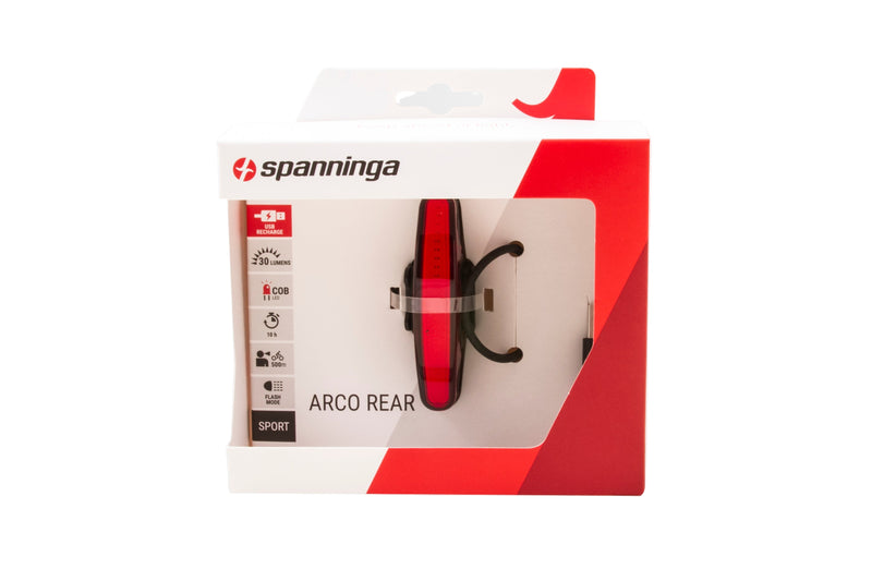 Load image into Gallery viewer, Spanninga achterlicht Arco Flash usb zadelpen

