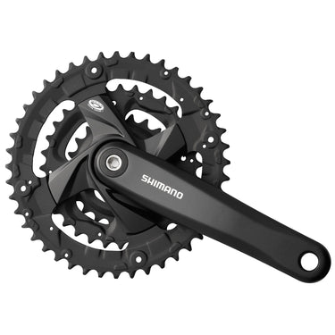 Messingschlager shimano fc-m371 kettingwiel set 9 spd. 175 mm. 44 32 22t zwart (-6mm diep)