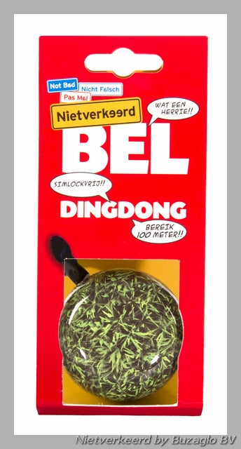 Laden Sie das Bild in Galerie -Viewer, Buzaglo nietverkeerd ding-dong bel staal 60 mm. grass
