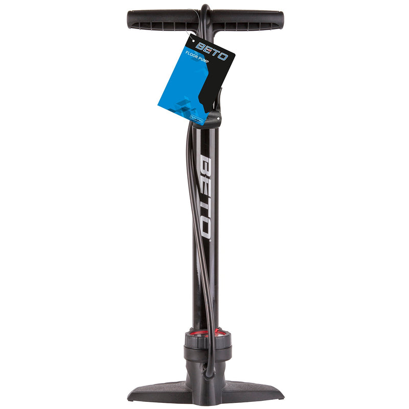 Load image into Gallery viewer, Beto Fietspomp met manometer staal 11 bar zwart
