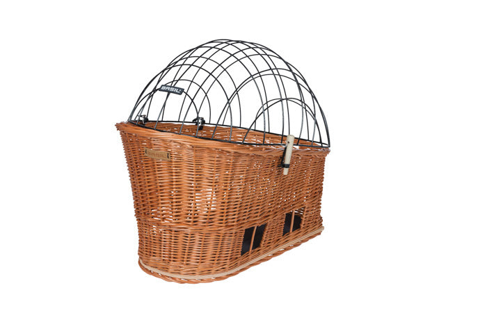 Load image into Gallery viewer, Basil Pasja - hondenfietsmand MIK - medium - 45 cm - achtermand - natural
