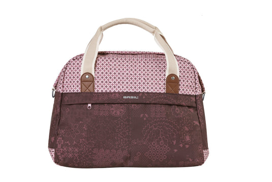 Basil Bohème fietsschoudertas - Rode elegante fietstas voor dames - Waterafstotend - 18L