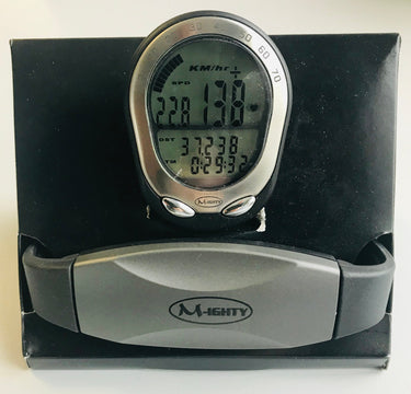 Messingschlager m-ighty fietscomputer hartslagmeter 20 functie's excl. batterijen